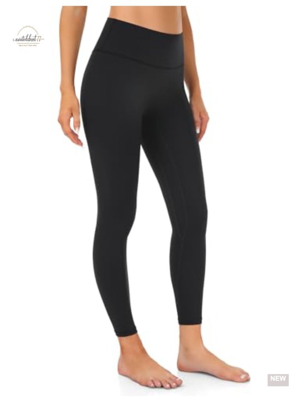 High Waist Tummy Control Yoga Leggings No Front Seam 25" Inseam